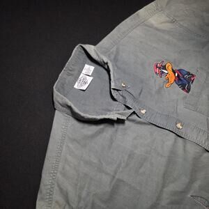 Vintage Looney Tunes Acme Clothing Co XL Bugs Bunny Daffy Duck Fishing Button Up